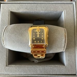 Authentic Fendi Watch with Black Leather Band